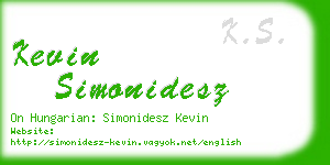 kevin simonidesz business card